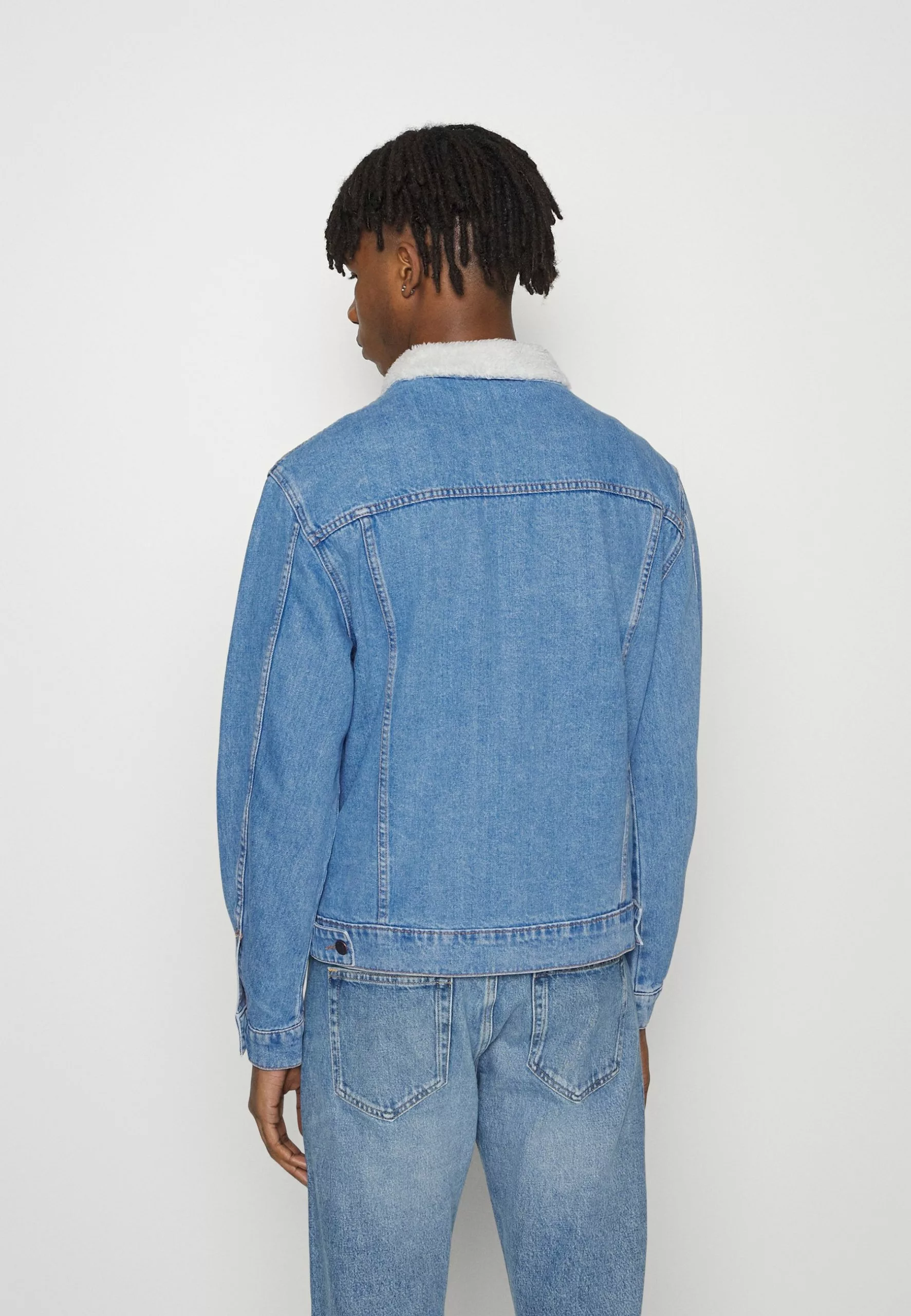 YOURTURN UNISEX - Veste en jean Bonne Qualité coat Col doublé all 5 YOURTURN UNISEX - Veste en jean Bonne Qualité coat Col doublé all – Image 3