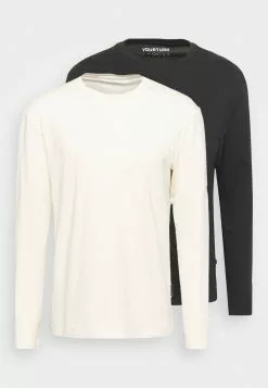 YOURTURN 2 PACK UNISEX - T-shirt à manches longues Garantie De Qualité 100% t shirt Col rond all -Vêtements Boutique b889682e7e674a098bf1fe1fcfe3bbd3